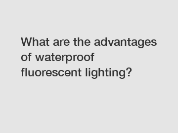 What are the advantages of waterproof fluorescent lighting?