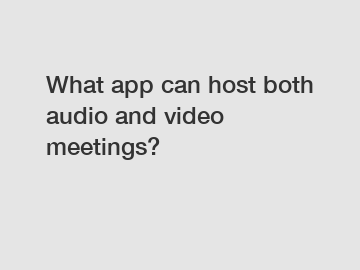 What app can host both audio and video meetings?