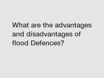 What are the advantages and disadvantages of flood Defences?