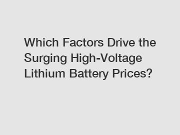 Which Factors Drive the Surging High-Voltage Lithium Battery Prices?