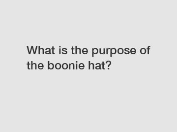 What is the purpose of the boonie hat?