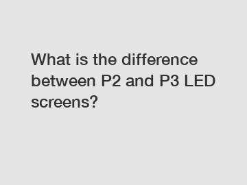 What is the difference between P2 and P3 LED screens?