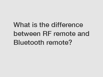 What is the difference between RF remote and Bluetooth remote?