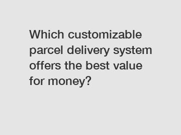Which customizable parcel delivery system offers the best value for money?