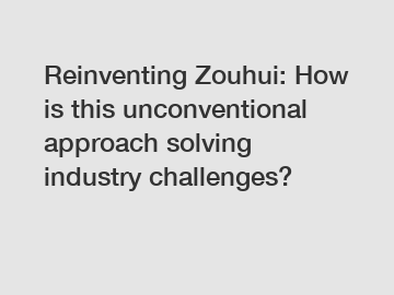 Reinventing Zouhui: How is this unconventional approach solving industry challenges?