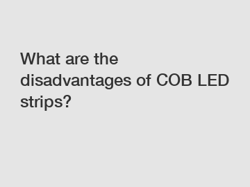 What are the disadvantages of COB LED strips?