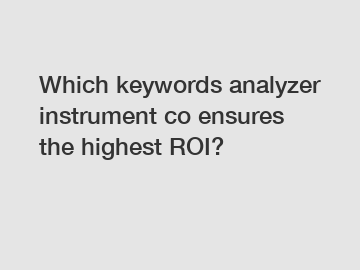 Which keywords analyzer instrument co ensures the highest ROI?