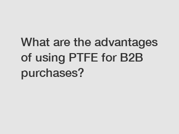What are the advantages of using PTFE for B2B purchases?
