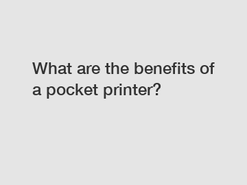 What are the benefits of a pocket printer?