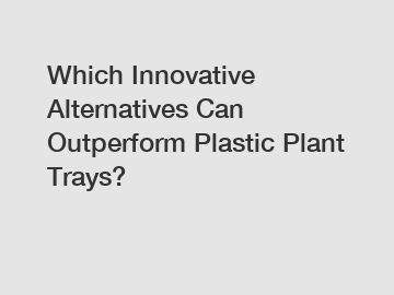 Which Innovative Alternatives Can Outperform Plastic Plant Trays?