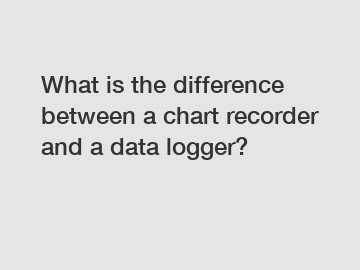 What is the difference between a chart recorder and a data logger?