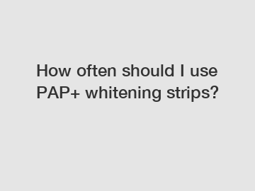 How often should I use PAP+ whitening strips?