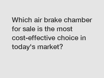 Which air brake chamber for sale is the most cost-effective choice in today's market?